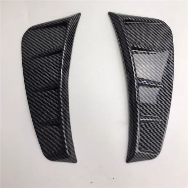 2×Universal Car Side Fender Stickers Wheel Eyebrow Protector Carbon Fiber Look