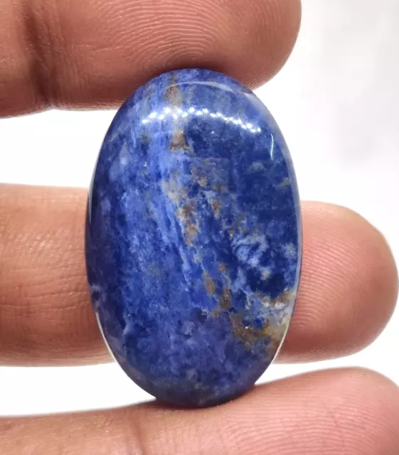 Natural Sodalite Oval Shape Cabochon Handmade Jewerly Making Gemstone 39 Cts 2