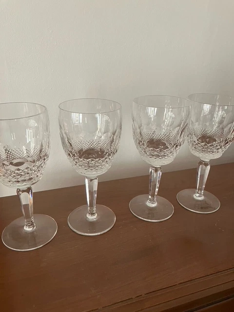 Waterford Crystal COLLEEN Tall Stem Water Goblet Set of 4