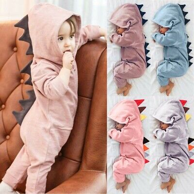 Fashion Toddler Baby Boys Girls Cartoon Hooded Romper Jumpsuit Clothes Outfits