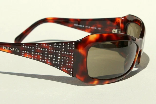 Occhiali da sole vintage VERSACE 4068B con strass - strass sunglasses nuovi di zecca