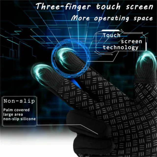 Thermal Windproof Waterproof Winter Gloves Touch Screen Warm Mittens Men Women 2