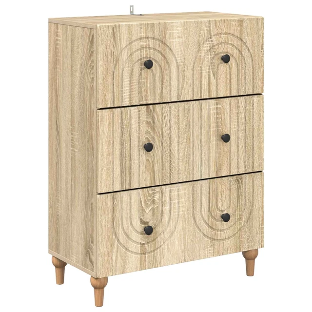 Home Collective Cassettiera, camera da letto, corridoio, armadio, credenza, credenza con 6 cassetti, larghezza 140 cm, altezza 75 | Bianco