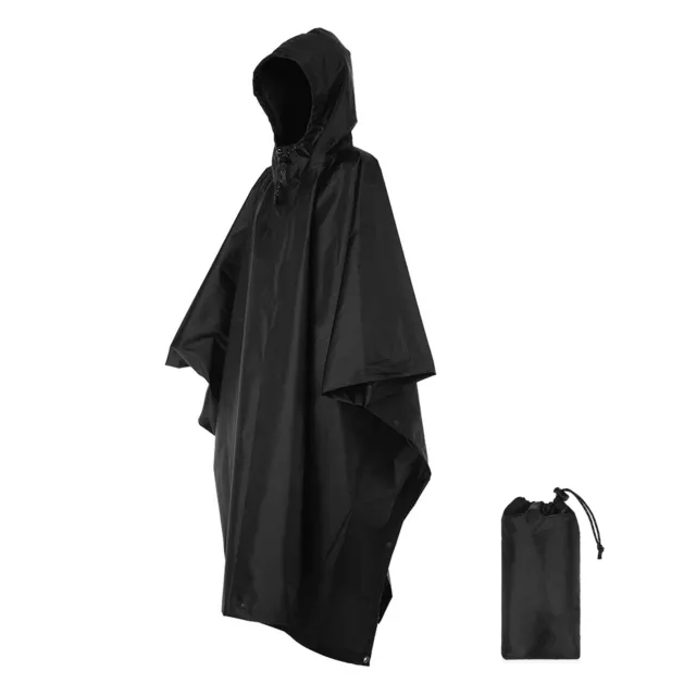 3-in1 Regenponcho Poncho mit Kapuze Regencape Regenschutz Fahrrad Wandern