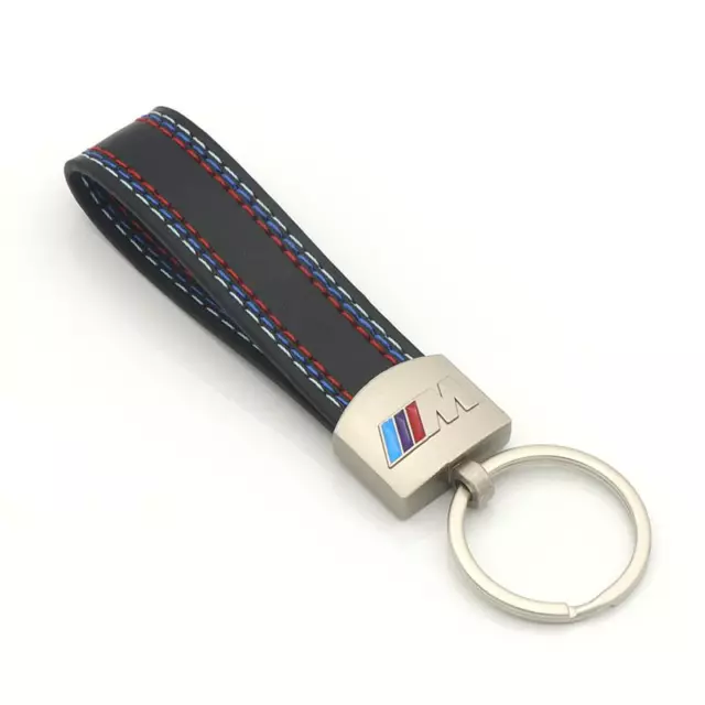 BMW Leather Keyring Metal Key Ring M Sport Power Logo Luxury Gift Accessory