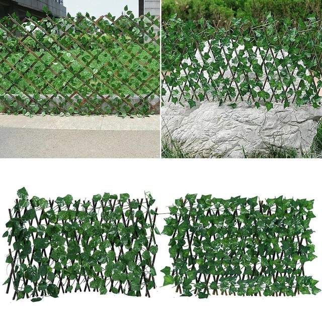 Recinzione Per Privacy Con Foglie Edera Artificiali - Pannello Verde 1,2x3,5m Per Giardino E Balcone