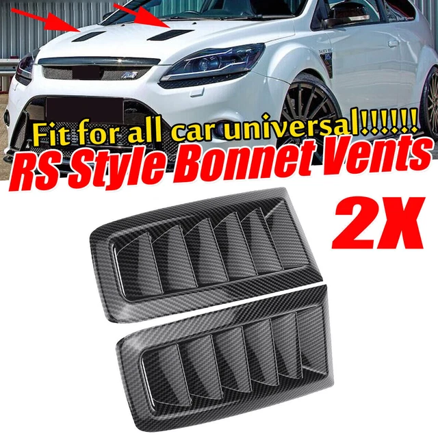 Grille Phare Antibrouillard Avant Pour Ford Focus RS MK3/MK3.5 2012-2018 - Plastique ABS Noir Brillant - Paire Gauche/droite