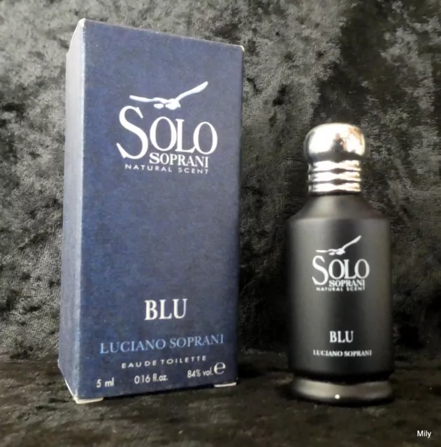 MINIATURE DE PARFUM   SOLO BLU, LUCIANO SOPRANI ,  EDT 5 ml