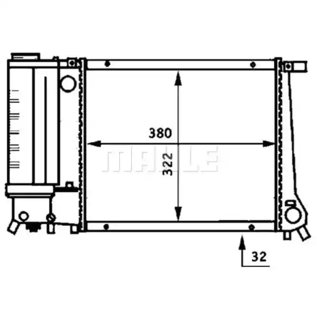 Kühler Motorkühlung MAHLE CR 483 000S für BMW 3er 2