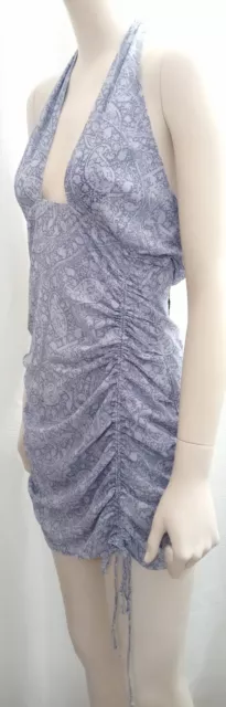 Cotton Candy LA Dress Size Medium Blue Bodycon Backless,Ruched NWT