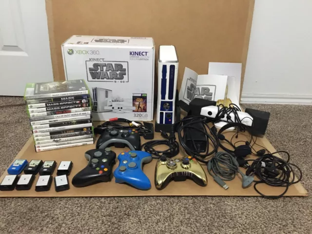 2012 Xbox 360 Star Wars Kinect R2D2 Console Bundle With Box And Gold Controller 2012 Xbox 360 Star Wars Kinect R2D2 Console Bundle With Box And Gold Controller