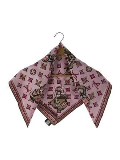 HERMES Carr  Street Monogram 70   Scarf   Silk   Multicolor   All over   Ladie