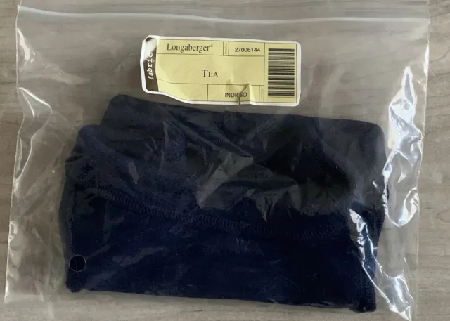 Longaberger Tea Basket Liner in Indigo Blue Fabric 27006144 New in Package