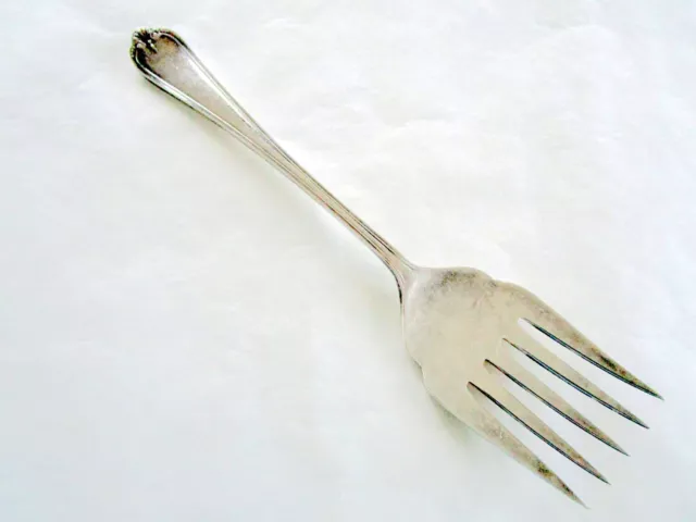 Antique Serving Meat Fork Silver Plate EPNS D&S G  shield Davis & Sons Glasgow ?