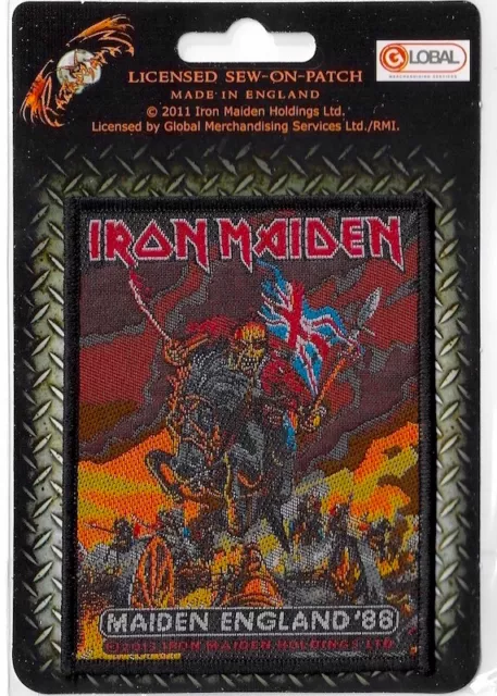 IRON MAIDEN Maiden England 88 : Woven SEW-ON PATCH Official Licensed Merch