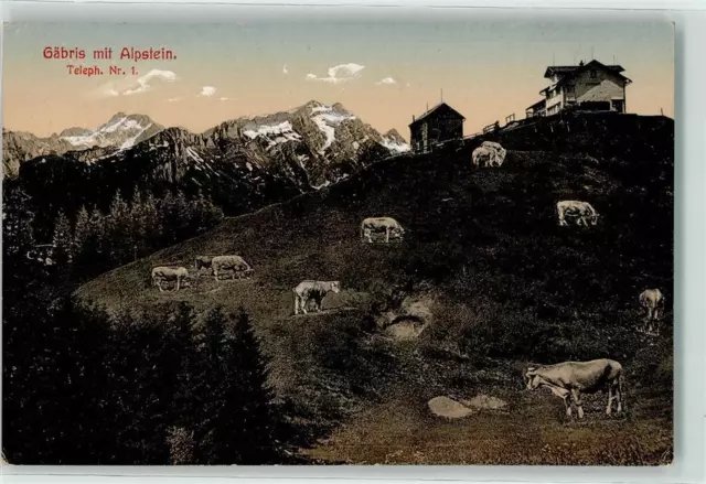 10622579 - Gaebris Alpstein Kuehe auf der Weide 1916