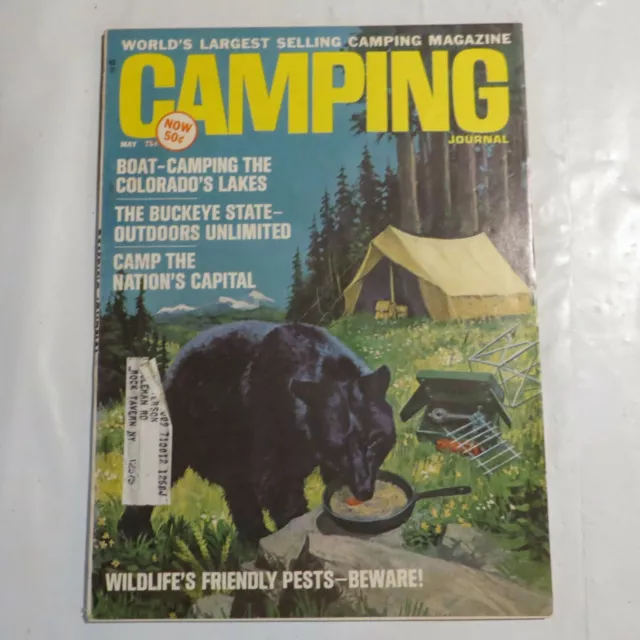 Vintage Camping Journal Magazine May 1968 Bear Wildlife E2