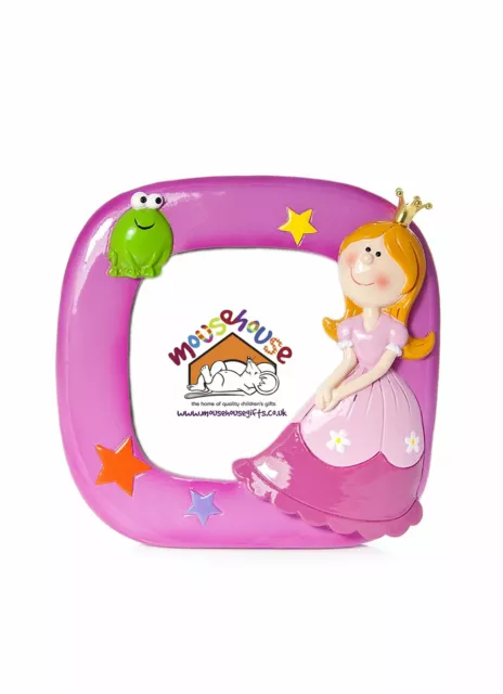 Mousehouse Gifts - Marco de fotos infantil con princesa - Cerámica - Rosa