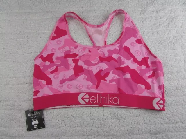 Ethika The Staple The S-Bra Women's Size 2XL XXL Pink Camo Sports Bra Workout
