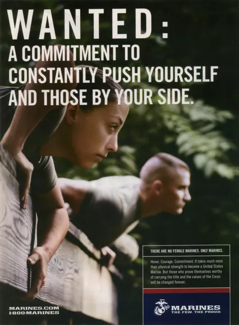 2007 Marine Recruiting Print Ad THERE ARE NO FEMALE MARINES. ONLY MARINES.