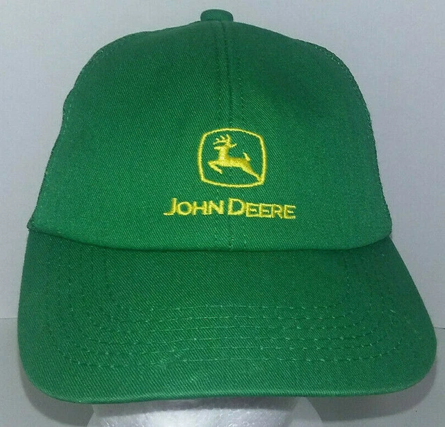 Vtg JOHN DEERE Mesh Snapback K-PRODUCTS Seed/Feed Farmer/Trucker Hat/Cap USA