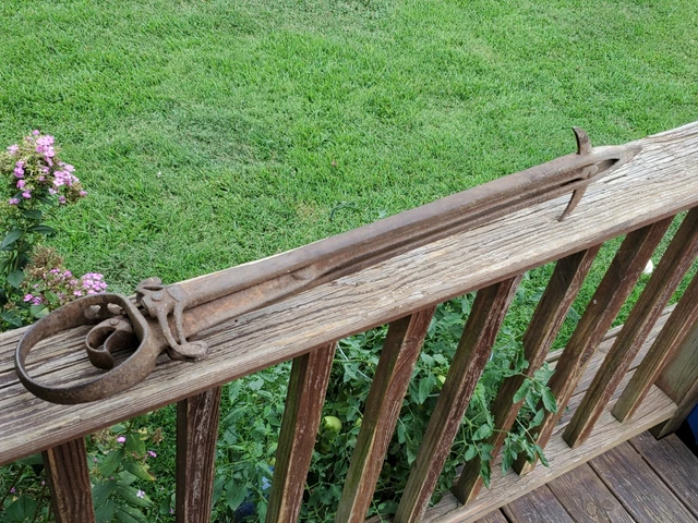 Antique Myers Cast Iron Hay Spear Spike Harpoon Old Trolley Part Barn Farm Tool