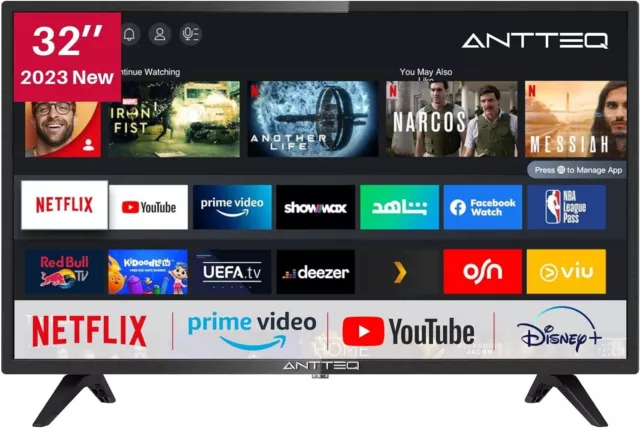 TuTu Smart TV 32 Pouces (80 cm) Android WiFi Bluetooth Connectée  Téléviseurs sans Bord avec Google Assistant, Google Play Store, Netflix,  Prime Video, Disney+, Triple Tuner, Chromecast 2024 : : High-Tech