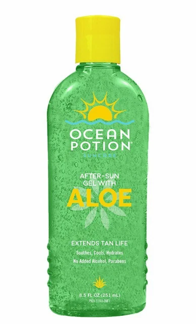 Gel para después del sol Ocean Potion para cuidado solar con aloe extiende la vida bronceada