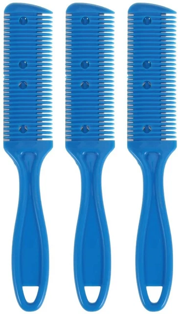 3 Peignes Coupe-Cheveux Avec 2 Lames Détachables - Pour Désépaissir Et Tailler Facilement