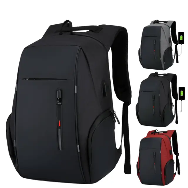 Men Women Laptop Backpack Waterproof USB Rucksack Business Travel School Bag