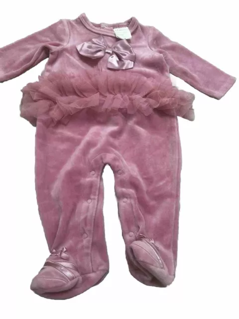 NEW ! First Impressions Baby Girl Ballerina Coverall Pink