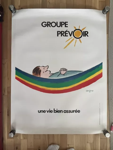Affiche ancienne originale  « Groupe Prévoir » - 1984 - SAVIGNAC