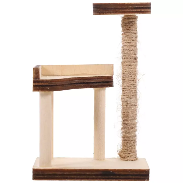 Albero per gatti in legno per casa delle bambole Mini albero per gatti modello