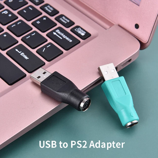 PS2 PS/2 Female To USB Male Adaptor Converter Adapter PC Laptop Mouse Keybo_tu