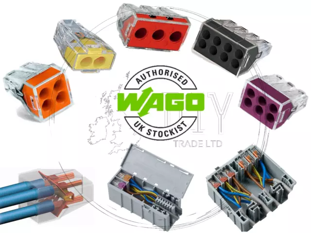 Wago 773 Series Electrical Port Connectors Push Wire Block Clamp Cable Fast