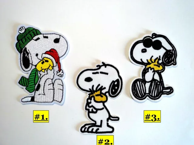 1x Snoopy & Woodstock Patches Embroidered Cloth Badge Applique Iron Sew On