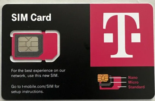 T-MOBILE Triple SIM Card R15 "3 in 1"  NANO • 4G 5G LTE • NEW • USE BY 10/25