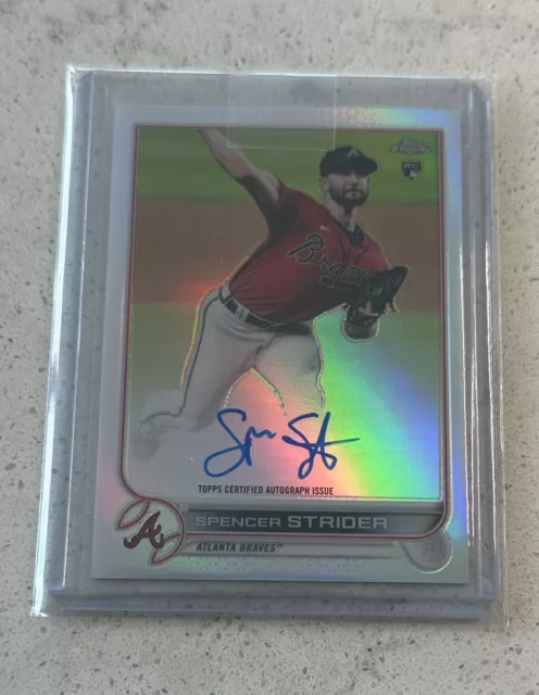 2022 Topps Chrome Refractor Spencer Strider Auto RC /499 Atlanta Braves 🔥🔥🔥