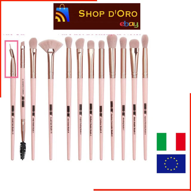 12 Pezzi Set Pennelli Make Up Eyeliner Ombretto Ciglia Pennello Trucco