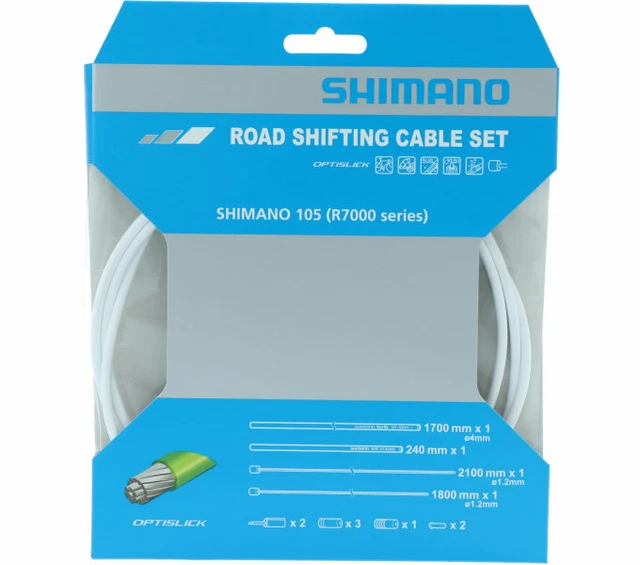 Shimano Optislick Schaltkabel-Set Weiss Für R7000 Y-8Zg98100