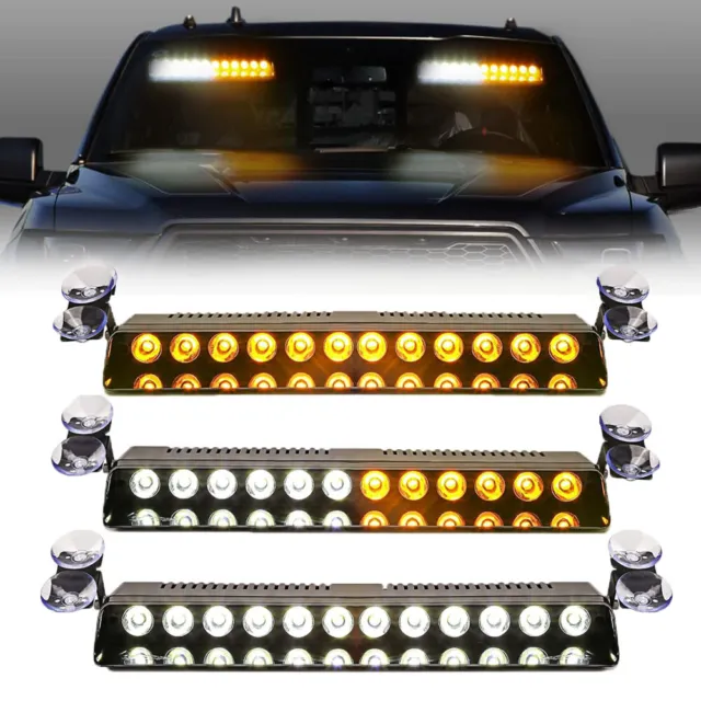 Auto Frontblitzer 12 LED Blinklicht Windschutzscheibe Strobe Licht Notfall Lamp