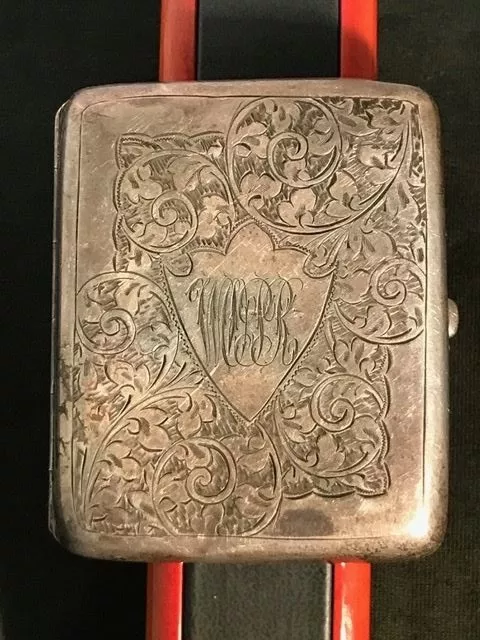 HALLMARKED BIRMINGHAM Silver Cigarette Case by William Hair Haseler From 1907