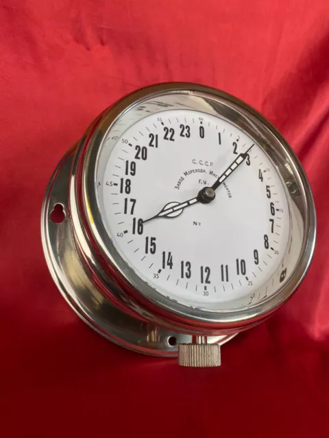 IDEAL! Antique 24hour Durable USSR RUSSIAN SUBMARINE NAVY MARINE SHIP CLOCK Wall