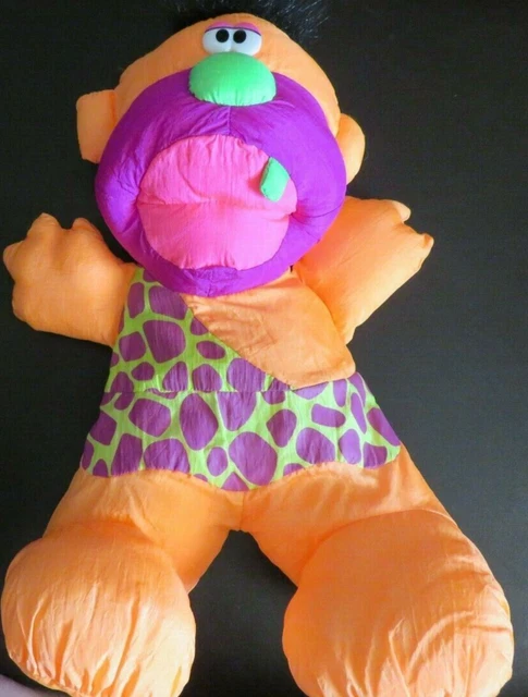 PUFFALUMP 1992 FISHER Price Puffalump Caveman Plush 11 Orange Man