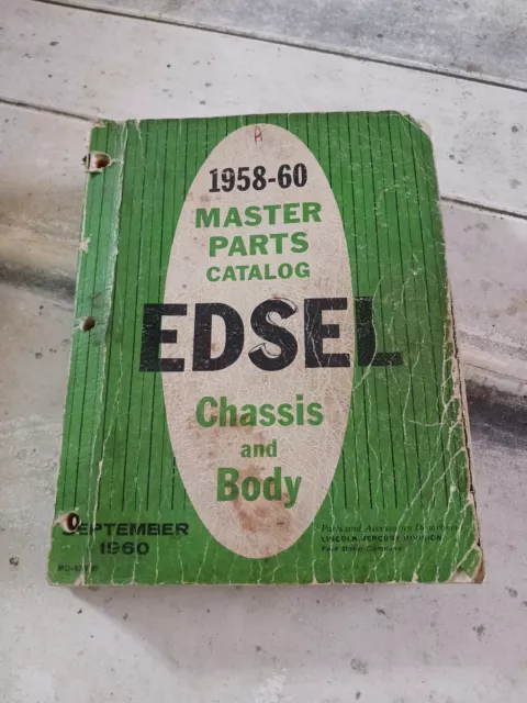 1958-1960 Edsel Master Parts Catalog Chassis And Body Md-8279-60 364 Pages!