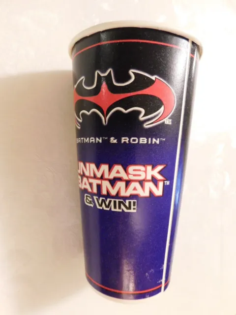 1997 Batman & Robin Taco Bell Collector Paper Cup - Scarce