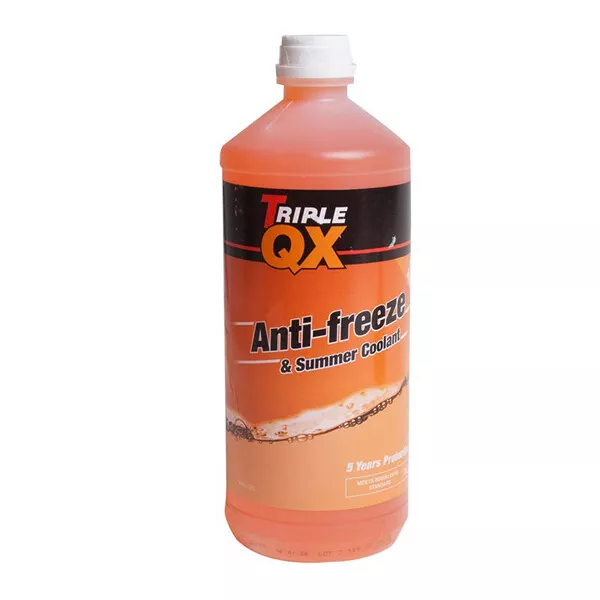 Triple QX 1L Antifreeze Summer Coolant 1 Litre Orange Ready Mix Long Life