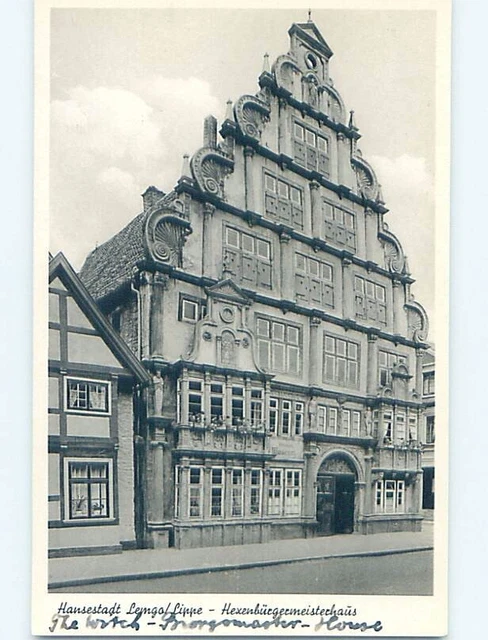 old rppc LARGE BUILDING Lemgo - Lippe - North Rhine-Westphalia Germany HM1417