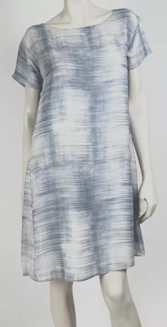 EILEEN FISHER Daze XXS Silk Print Shift Dress $258 NWT NEW