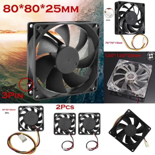 Quiet 8cm/80mm/80x80x25mm 12V Computer/PC/CPU Silent Cooling Case Fan